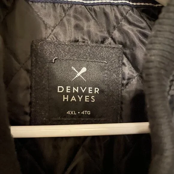 Denver Hayes Men's Buttoned Placket Full Zip Wool-Blend Winter Coat (Size 4XL) - Picture 3 of 6